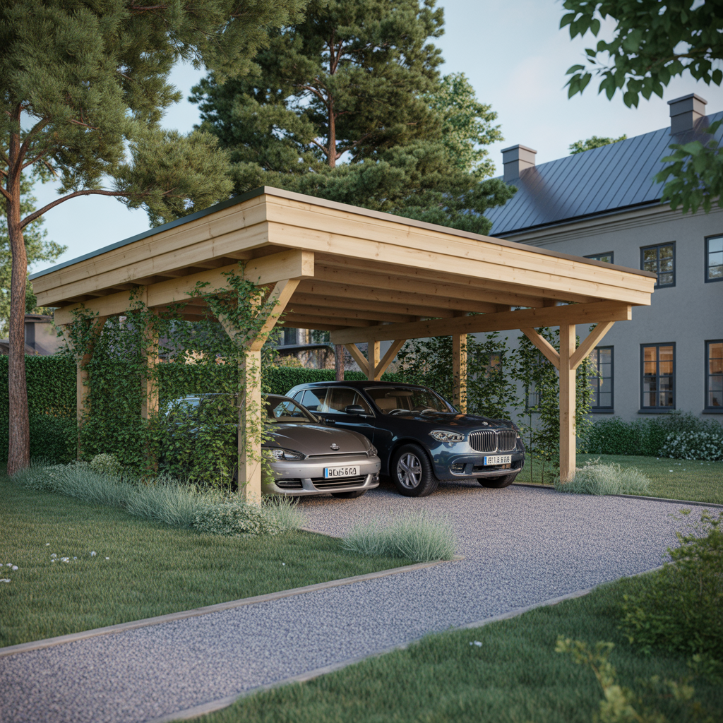 2.Hur du bygger en carport som smalter in i tradgarden