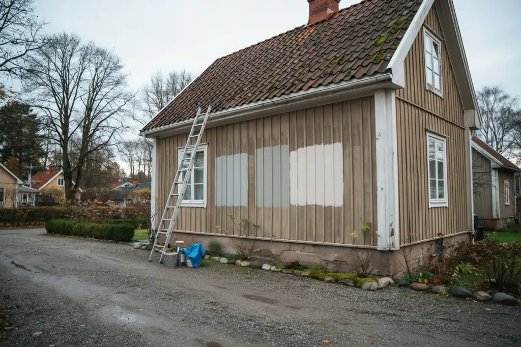 fasadm lning p villa s v ljer du r tt f rg kul r och underh llsintervall